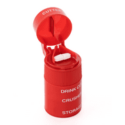 Pill Crusher Cutter and Grinder Combo with Drinking Cup Storage by easycare
