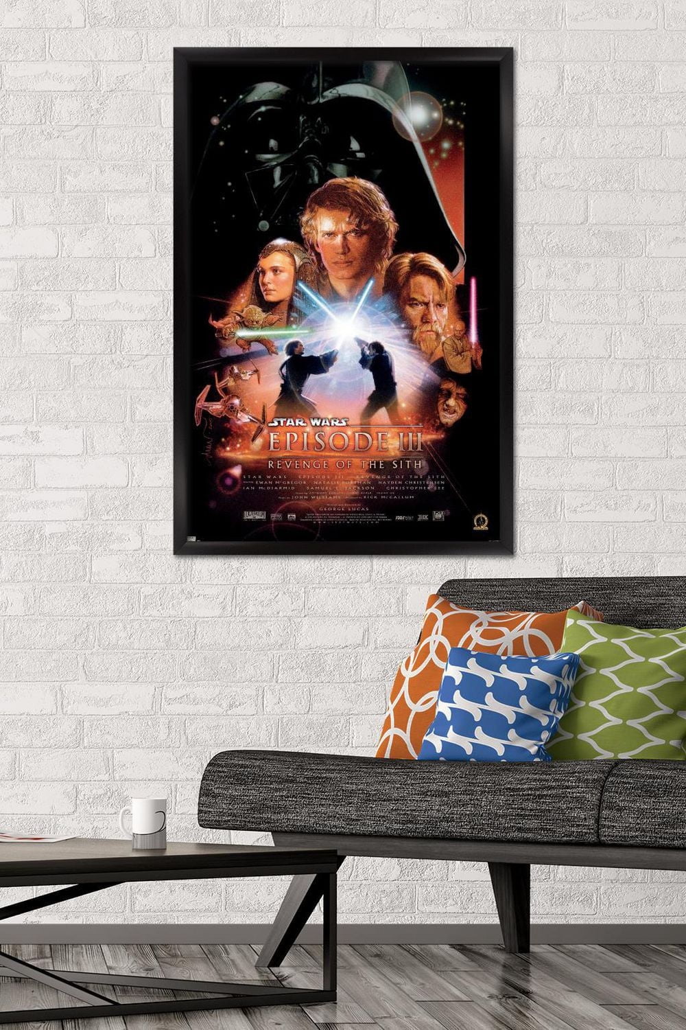 24X36 Star Wars: Revenge of the Sith - One Sheet Wall Poster, 24" x 36" Framed