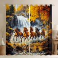 thumbnail image 1 of Erosebridal Rideaux Chevaux Galopants pour Salon, Cascade Naturelle Arbre Rideaux Occultants 30 %-50 % Ensemble de 2 (38x54), 1 of 7