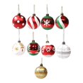 thumbnail image 2 of S1775 Bola de Navidad de 6 cm, bola de Navidad pintada a mano, bola galvanizada de plástico, adornos colgantes para árbol de Navidad, venta al por mayor, 2 of 4