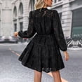 thumbnail image 5 of Retro Party Elegant Lace Long-Sleeved Dress, 5 of 5