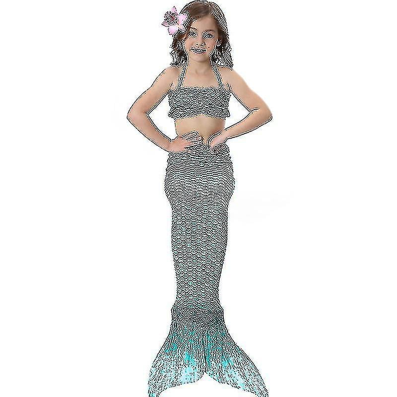 Children s Girls Swimwear Mermaid Tail Bikini Set Role Play Costumes Swim Costumes Walmart