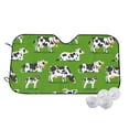 thumbnail image 2 of Lsque Cows With Calfs Green Car Windshield Sun Shade | Accordion Folding Style Auto Shade for Car Truck SUV Van | Blocks UV Rays Sun Visor Protector | Small, 2 of 7