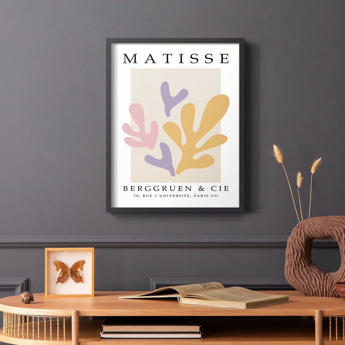 Matisse CCCXXXIV in Black Solid Wood 16 x 20 Framed Print