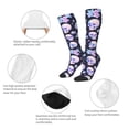 thumbnail image 4 of Bingfone Compression Socks for Women and Men Long Socks for Running Athletic Cycling Nurse-crystal flower Skull, 4 of 8