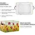 thumbnail image 3 of GZHJMY Beautiful Vintage Flowers Large Square Storage Basket Bin with Handles 1PCS, Foldable Closet Storage Box Shelf Basket for Storing Toys, Books and Clothes143 Collapsible Organizer, 3 of 7
