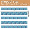 thumbnail image 3 of 5 Rolls Christmas Ribbon 1.5 inch Wide Decorative Ribbon for Gift Wrapping and Holiday Decorations Blue Vortex, 3 of 7