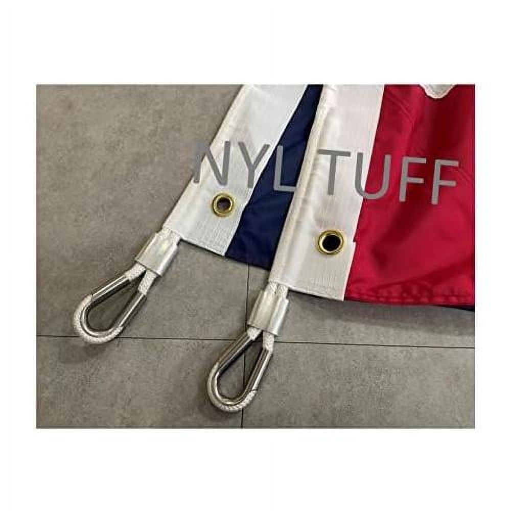 NYL-TUFF 12X18 Foot Nylon Outdoor Heavy Duty Embroidered American Flag