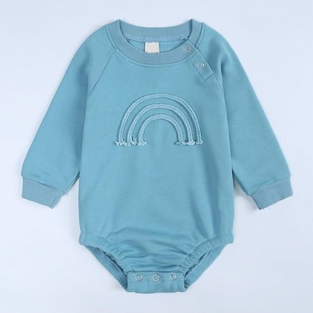 

Simplmasygenix Baby Pajamas Clearance Dressy Casual Autumn Spring Girls Boys Cute Romper Long Sleeve Button Sweatshirt Jumpsuits