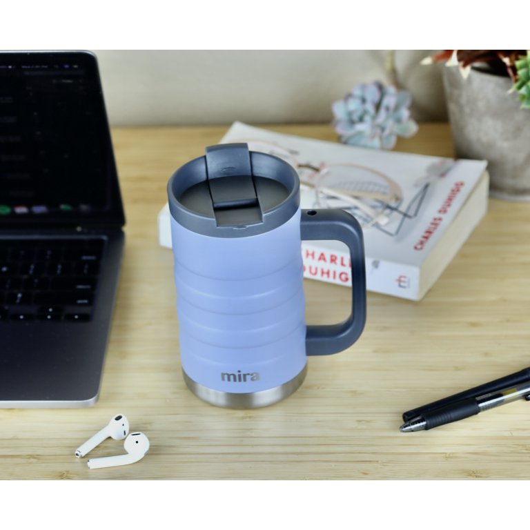 MIRA Coffee Travel Mug Insulated Stainless Steel Thermos Cup, Screw Lid  Tumbler, 12 oz, Admiral Blue 
