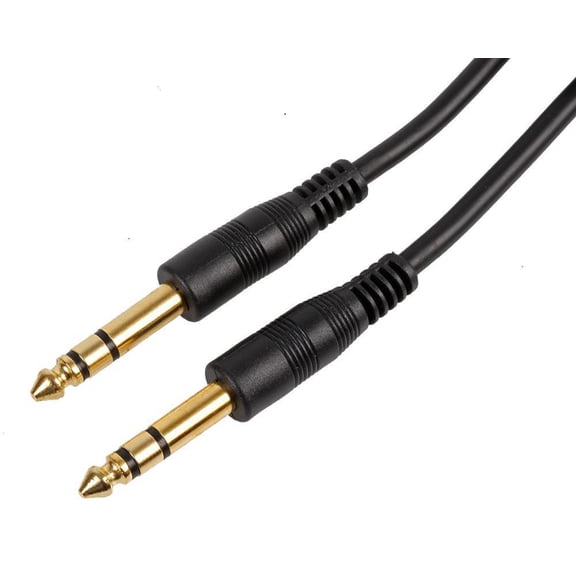 PRO SIGNAL - 6.35mm (1/4") Stereo Jack Plug to Plug Lead, 2m Black