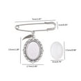 thumbnail image 4 of XISAOK Diy Brooch Wedding Charms Lace Frame Oval Glass Cabochon Photo Frame Pins, 4 of 11