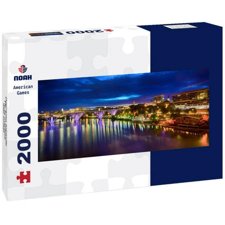 Noah Jigsaw Puzzle Downtown Knoxville, TN, by riverfront after sunset panorama 2000 pieces