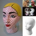 thumbnail image 3 of Polystyrene Unisex Foam Mannequin Head Display Model Wig Dummy Female Stand, 3 of 5