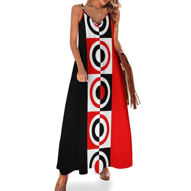Nuevo vestido elegante sin mangas con rayas de tigre en color naranja y negro