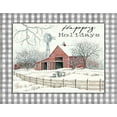 thumbnail image 2 of Jacobs, Cindy 24x20 Black Ornate Wood Framed with Double Matting Museum Art Print Titled - Happy Holidays Farm, 2 of 4