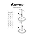 thumbnail image 3 of Base de Parasol Ronde de 17,5 Pieds' sur Pied pour Marché, Patio, Extérieur, Jardin, Robuste, 3 of 4