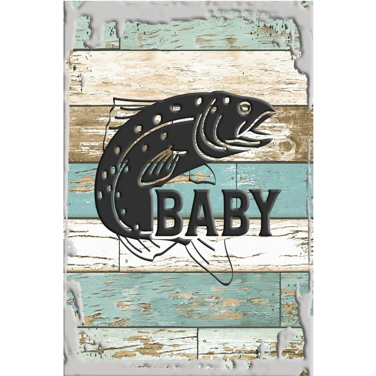 Trout baby child fisherman fishing family river fish White Wall