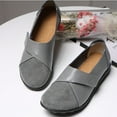 thumbnail image 2 of KBODIU Loafers for Women Casual Slip on Dress Loafers Womens Comfortable Roman Sandals Outdoor Walking Flats Shoes Low Tops Fashion Flats for Summer Gray 39, 2 of 4