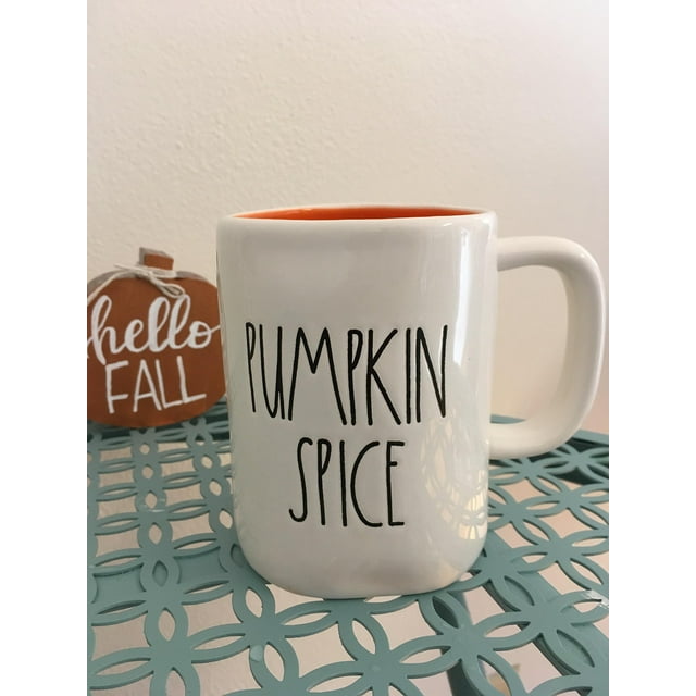 Rae Dunn Tasse à Épices et Cœur à la Citrouille (Orange à l'Intérieur) - Artisan Collection