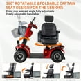 thumbnail image 4 of QEEKA 4 Wheels Mobility Scooter for Adults Seniors, Electric Folding Wheelchair Device for Travel,3-Speed Travel Long,Red, 4 of 5