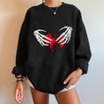 thumbnail image 2 of Moda mujer casual manga larga impresa damas sudaderas tops blusa Fridja fksj1558, 2 of 5