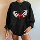 thumbnail image 2 of Moda mujer casual manga larga impresa damas sudaderas tops blusa Fridja fksj1557, 2 of 5