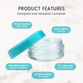 thumbnail image 2 of 5G/5ML Plastic Clear Cosmetic Sample Jars with Teal Lids, 2 of 9