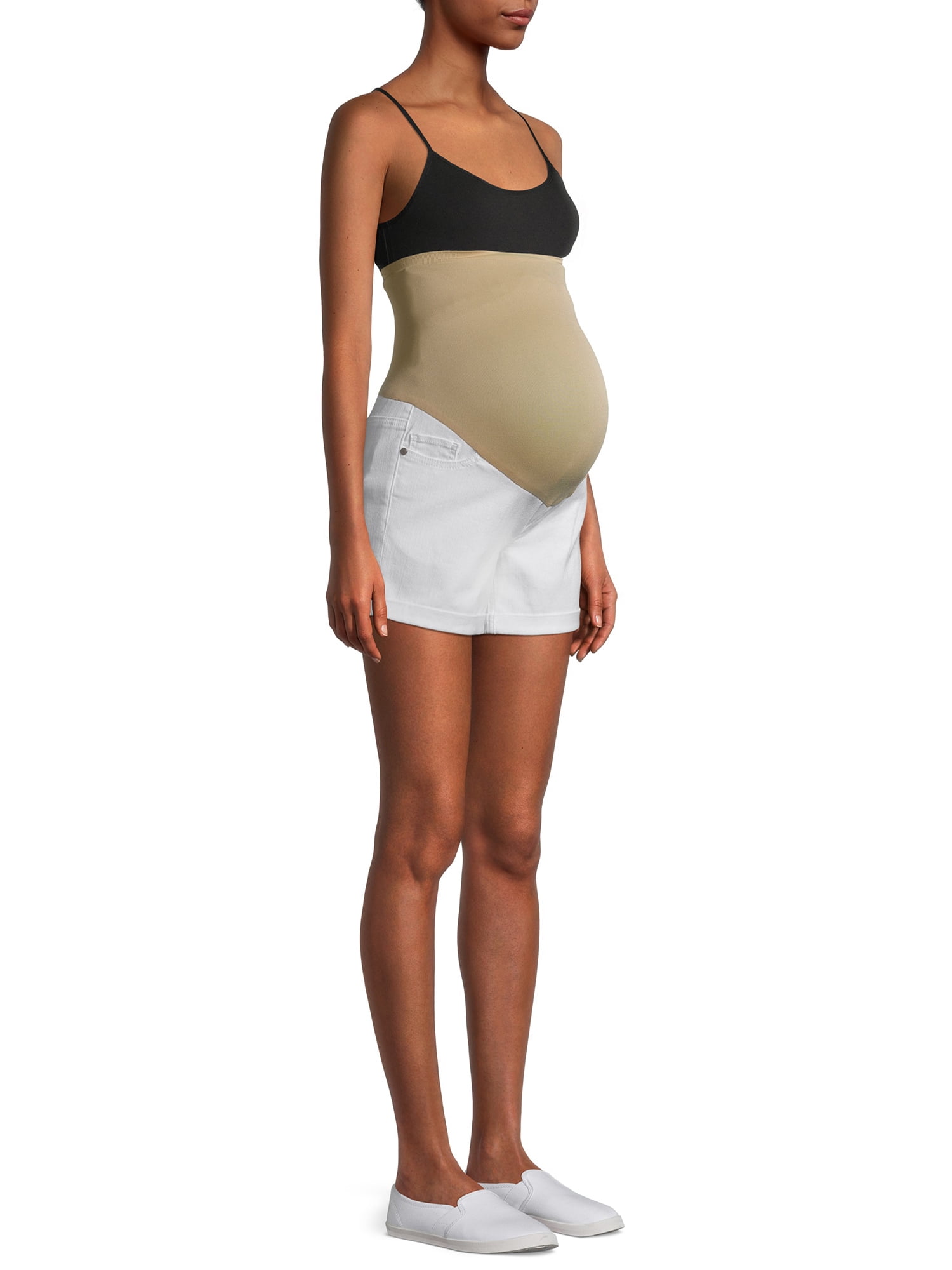 and Tru - Time and Tru Women's Maternity Shorts with Full Panel - Walmart.com - Walmart.com