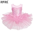 thumbnail image 2 of Vestido de tutú de ballet con lentejuelas para niñas, vestido de leotardo de gimnasia, ropa de baile de ballet para niñas, disfraz de tutú de bailarina para baile, 2 of 5