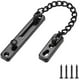 thumbnail image 1 of 1 Uds. Cerradura de cadena para puerta, protector de puerta de cadena con cerradura de resorte antirrobo, acero inoxidable negro mate ER, 1 of 5