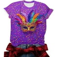 thumbnail image 5 of PNTUTB Carnival Women's Fashion Print Relaxed Short Sleeve Comfortable and Casual Crew Neck Design T Shirts, 5 of 6