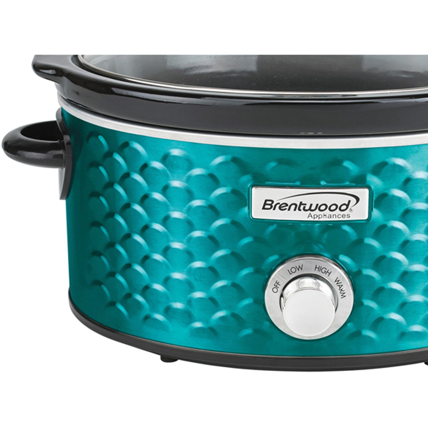 Brentwood Scallop Pattern 4.5 qt Slow Cooker, Blue