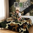 thumbnail image 4 of Manfei Farmhouse Camouflage King Size Comforter Sets, Mid Century Camo Comforters King Size, Desert Tan, Gray Reversible, 3-Piece, 1 Comforter and 2 Pillowcases, 4 of 7