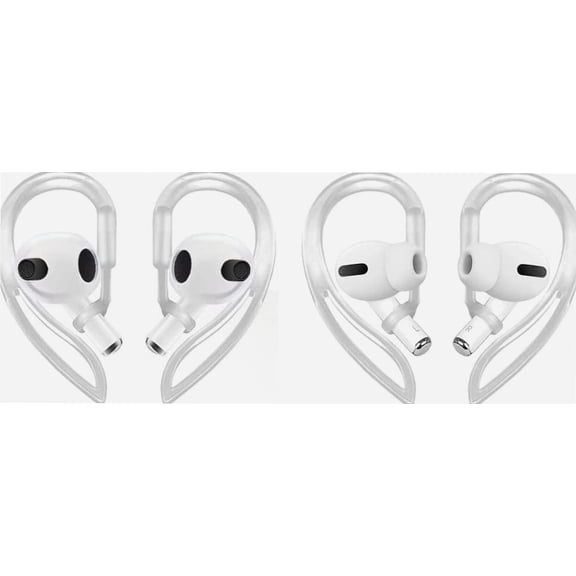 2 Pairs Ear Hooks Compatible with AirPods 3rd Generation [Multi-Dimensional Adjustable] Accessories Compatible with AirPods Pro AirPods 3 2 1 Gen(Transparent)