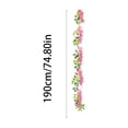 thumbnail image 3 of Paquete de 2 Guirnaldas de Glicinias de Seda: Enredaderas de Flores Artificiales con HojasPink MNFD, 3 of 6