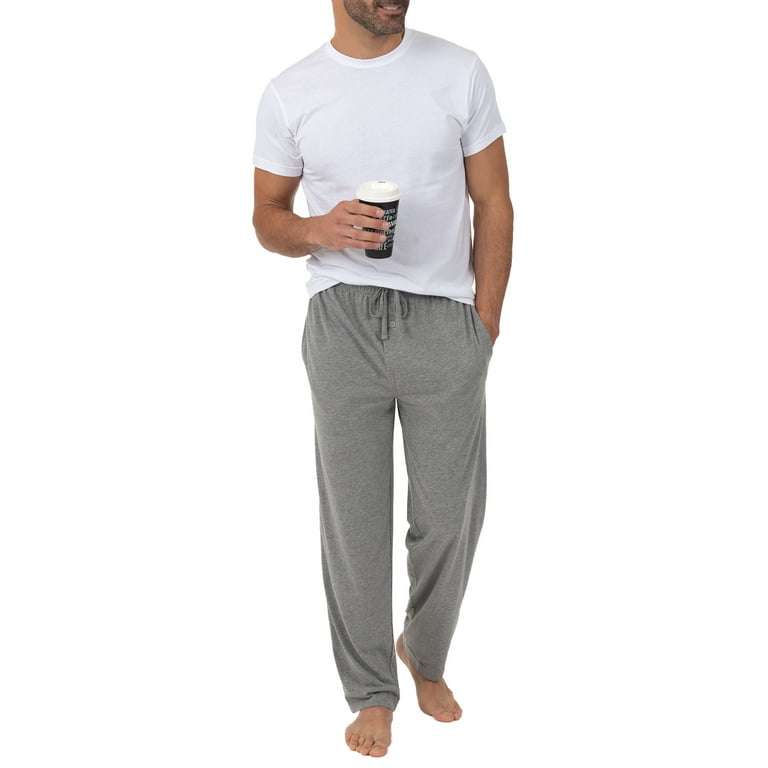 Fruit of the Loom Men's and Big Men's Jersey Knit Pajama Pants, Sizes S-6XL  