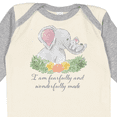thumbnail image 4 of Inktastic I Am Fearfully and Wonderfully Made Cute Elephants Boys or Girls Long Sleeve Baby Bodysuit, 4 of 5