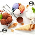 thumbnail image 3 of JilgTeok Ice Cream Spoon Fruit Beater Watermelon Measuring Spoon Stainless Steel Cookie Dough Scoops for Home Kitchen Baking Cupcake Muffin Batter Dispenser Kitchen Tools Gadgets, 3 of 4