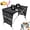 Black, variant on 2-in-1 Foldable Pet Grooming Bed, Portable Pet Bathing Stand, Dog Grooming Hammock with Foldable Frame and Mesh Side Pockets, Suitable for Pet Washing Maintenance Travel Grooming