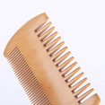 thumbnail image 5 of Peine de masaje de madera de doble cara, 2 uds., dientes finos y gruesos antiestáticos para cabello, bigotes, sándalo, sin peines estáticos, 5 of 5