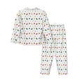 thumbnail image 2 of Wukai Happy Graduation Print Women's Pajama Set - Soft Long Sleeve Sleepwear for Comfort and Style-Large, 2 of 9