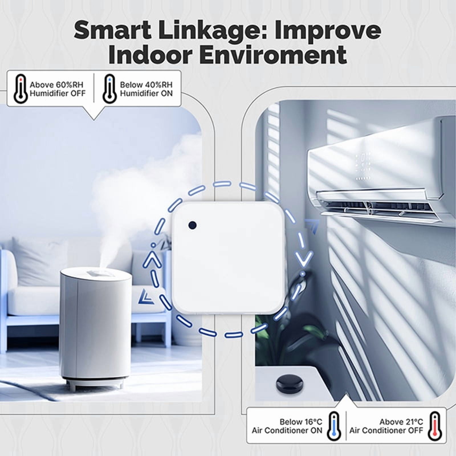 ZigBee Smart Temperature Humidity Light Sensor APP Remote Monitor Intelligent Detector Smart Security Sensor
