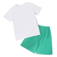 thumbnail image 4 of Kogui Boys Toddler Clothes Toddler Baby Boy Summer Outfit Baby Boy Clothes Short Sleeve T-Shirts Top + Shorts 2Pcs Boy Clothing Casual Set Size 6-7 (Green,6-7 Years), 4 of 4