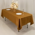 thumbnail image 4 of BalsaCircle 60" x 102" Gold Lamour Satin Rectangular Tablecloth Table Linen | 60x102" Washable Fabric Table Cloth Covers for Buffet Events Kitchen Dining Wedding Party Reception, 4 of 8