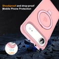 thumbnail image 3 of Allytechgroup iPhone 17 Air Case Magnetic, Compatible with Magsafe & Car Mount Adjustable Stand Ring Holder Heavy Duty Shockproof Anti-Scratch Matte Phone Case for iPhone 17 Air, Pink, 3 of 8