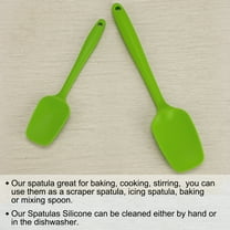2pcs Kitchen Cooking Silicone Spatula Set Heat Resistant Rubber Scraper Cooking Baking Utensils Green