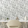 thumbnail image 2 of Ambesonne Floral Peel & Stick Wallpaper for Home, Poppy Flower and Butterflies, 13"x72", Pearl Pale Grey Dimgray, 2 of 5