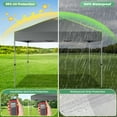 thumbnail image 3 of Hoteel Canopy 10x10 Pop Up Canopy Tent 1-Button Push Easy up Outdoor Canopy Instant Portable Commercial Shelter Waterproof UPF50+ Gazebo with Reflective Strip, Air Vent & 4 Sandbags, Gray, 3 of 7