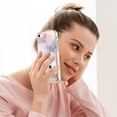 thumbnail image 5 of For iPhone 7 / 8 / SE 2022 & 2020 Marble Patterned Case with Card Holder, Back Folio Kickstand PU Leather + Soft Crystal Bumper Edge, Magnetic Clasp Back Cover,Marble #1, 5 of 6